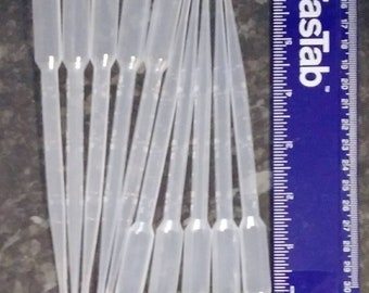 Pipettes x 10 - 3 ml en plastique pour la fabrication de savon, la fabrication de bougies, l'aromathérapie aux huiles essentielles, le mélange de peinture, les arts et l'artisanat