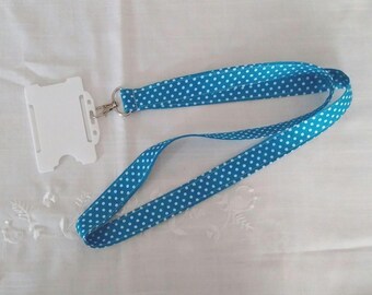 Handmade Cotton Lanyard ID Neck Strap: Spotty, Stripey, or Geometric