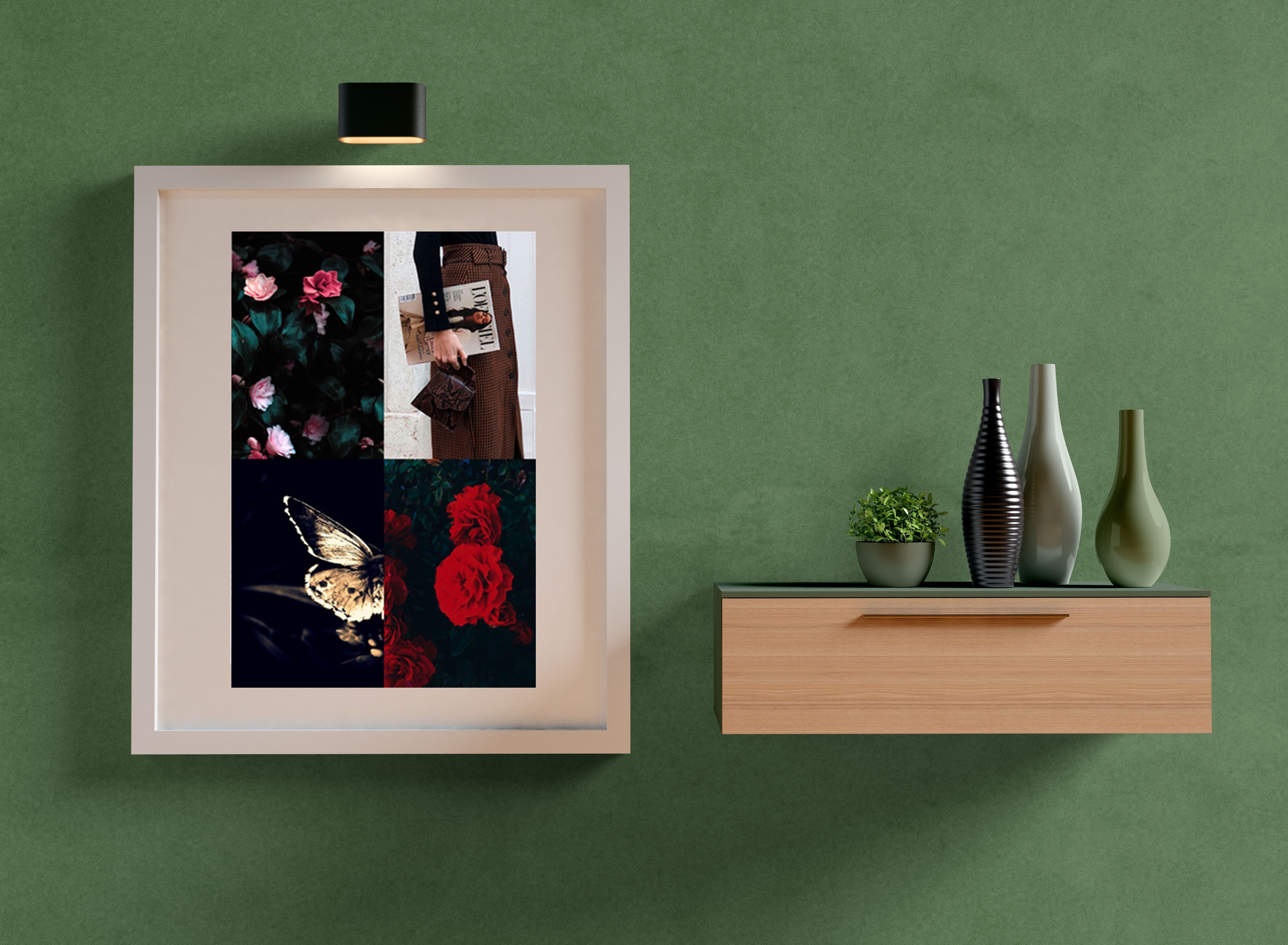 50 Pcs VSCO wall collage kit digital download Dark | Etsy