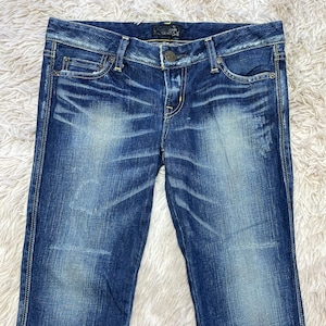 Moussy Vintage Jeans Distressed Blue Jeans Boot Cut Low Rise Size 26 Made in Japan