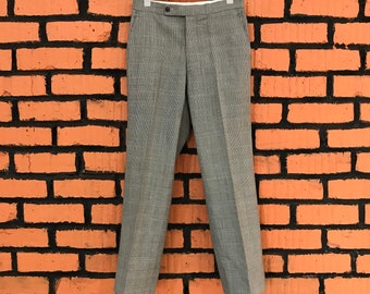 Vintage D'urban Wool Pants Check Trousers W 27 Japanese Tailored