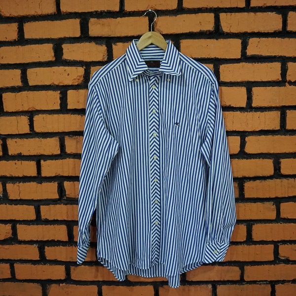 Etro Milano Stripe Shirt Cotton Size 43