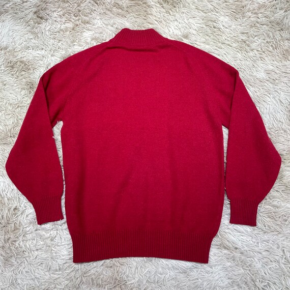 Vintage GIVENCHY Gentleman Red Lambs Wool High Neck Sweater Man 