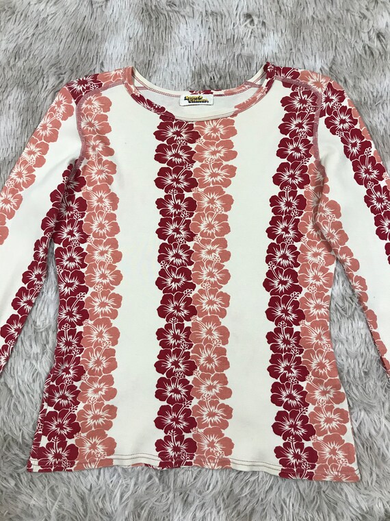 HYSTERIC GLAMOUR Hawaii Stripe Hibiscus T Shirt - Etsy