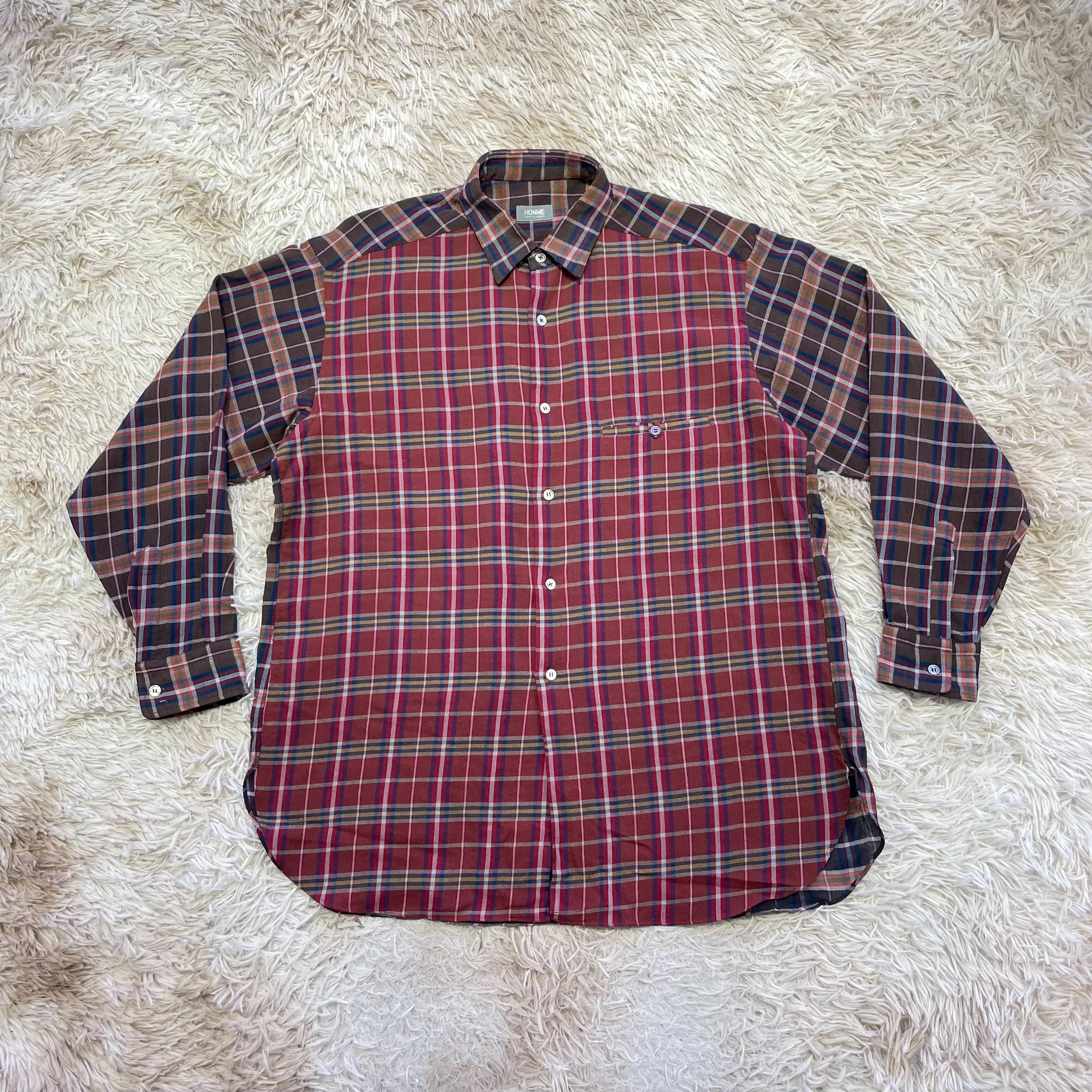 Vintage Early Comme Des Garcons Button Down Check Shirt Wool Vintage Early Comme Des Garcons Button Down Check Shirt Wool