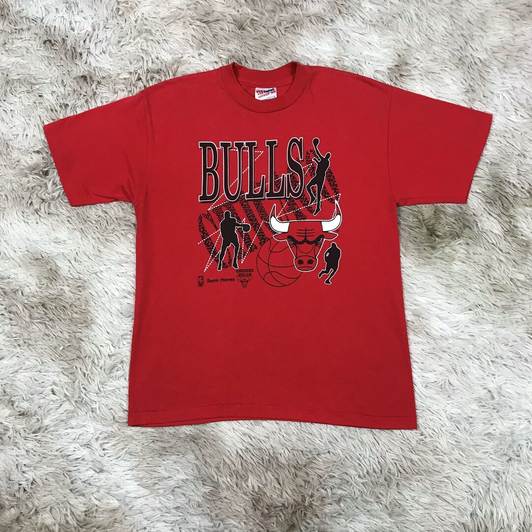 90s/NBA/CHICAGO/シカゴブルズ/Tシャツ/XL/コットン/RED Vintage Chicago Bulls Logo 7 T-Shirt Size Large Red 90s NBA
