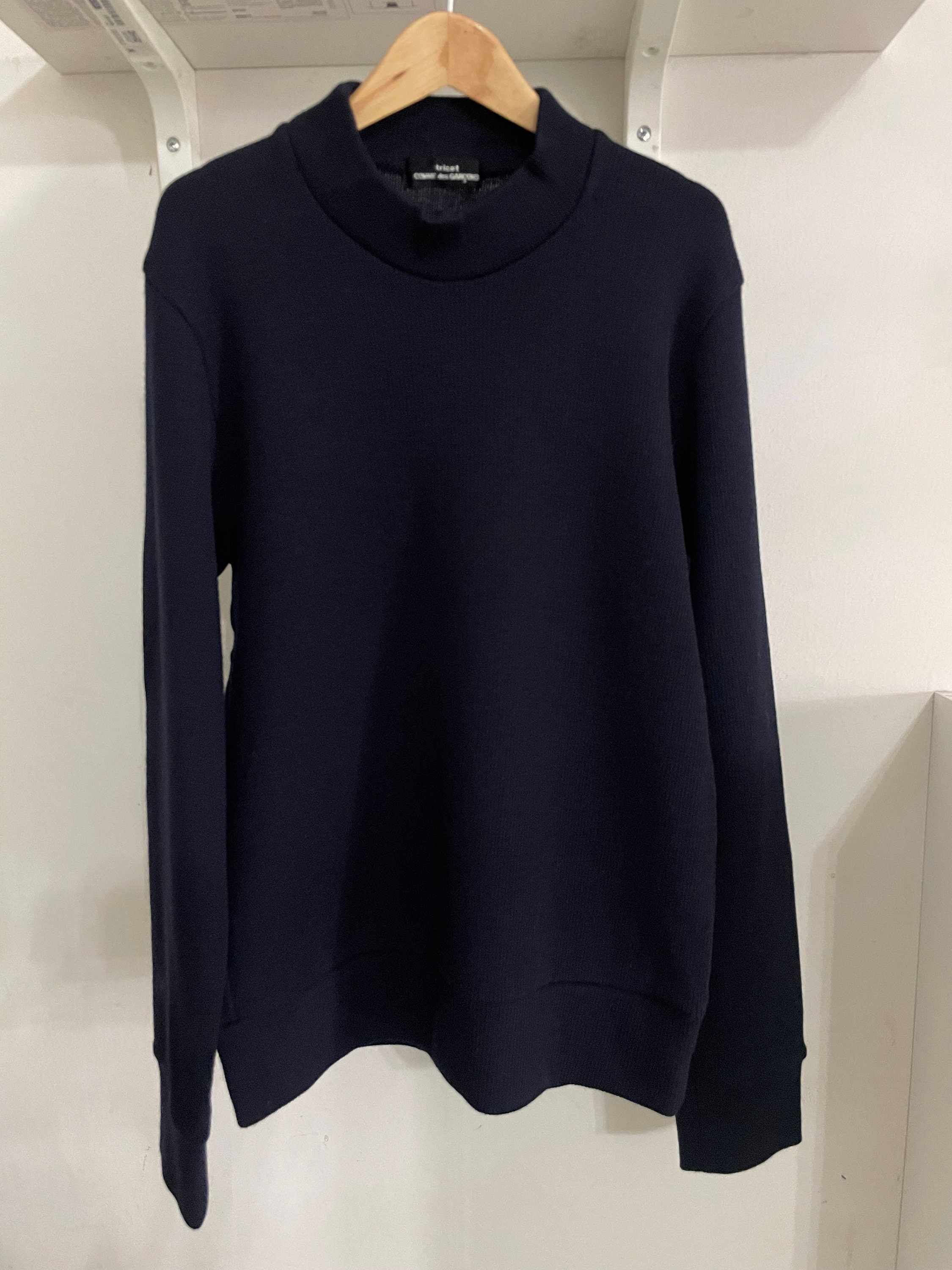 Comme des Garçons tricot black trousers with overlapping