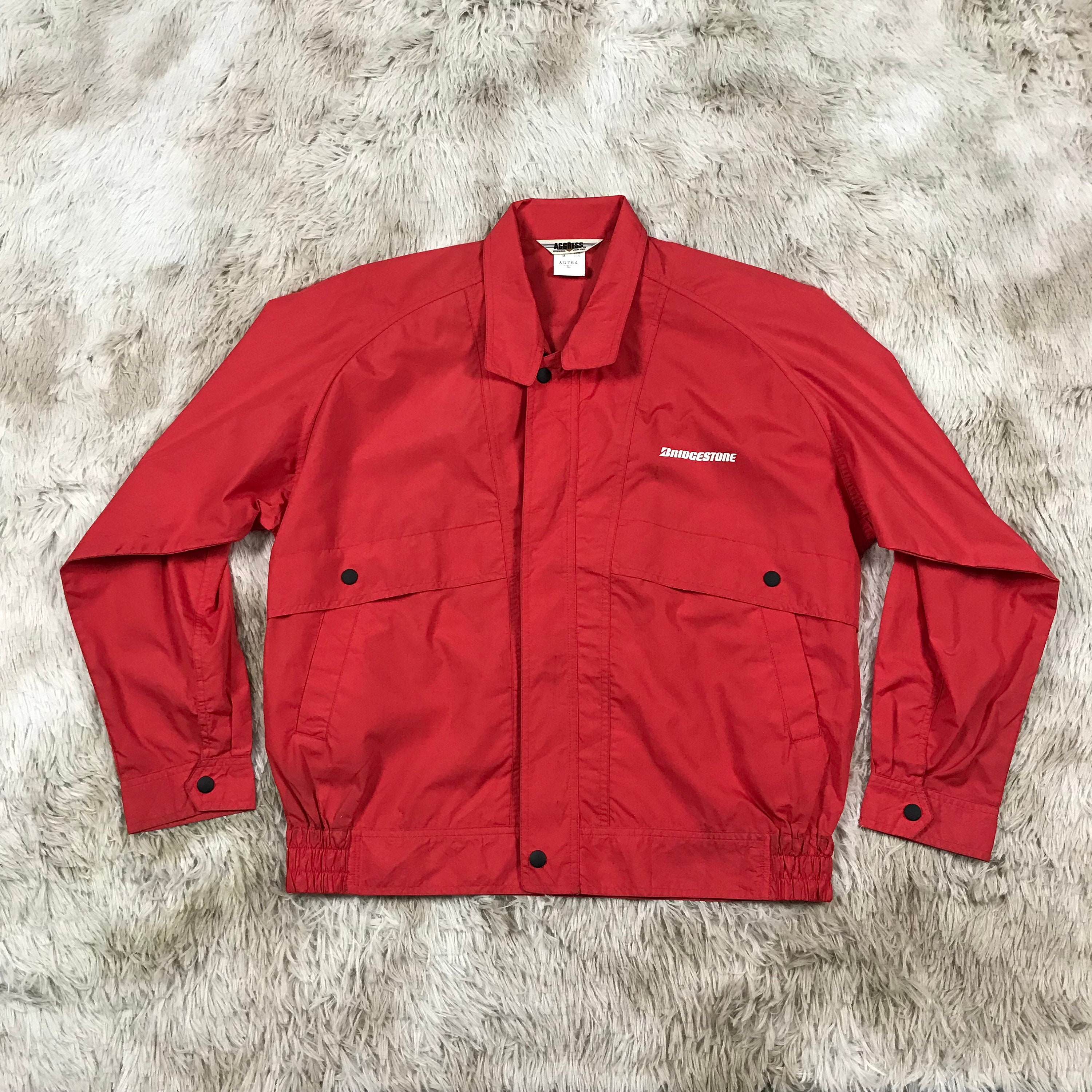 Vintage BRIDGESTONE Lightweight Work Jacket Red Size M - Etsy