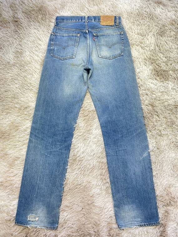 Vintage 80's Levi's 501 Jeans Medium Wash Blue W … - image 3