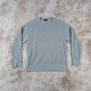 Pulls en coton gris coeur poutres vintage Y2K pulls coeur en poutres taille moyenne L