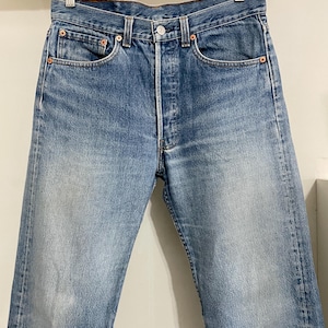 Vintage Levi&#39;s 501 0000 Lightwash Blue Jeans W 30 Made in USA
