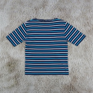 Vintage Saint James Boatneck Naval Striped Tee Made in
