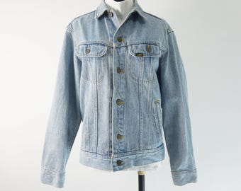 Vintage 70s-80s Lee Storm Rider Jean Jacket, Corduroy Collar