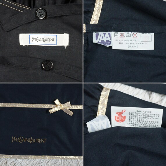YVES SAINT LAURENT Black Polyester Cotton Luxury … - image 6