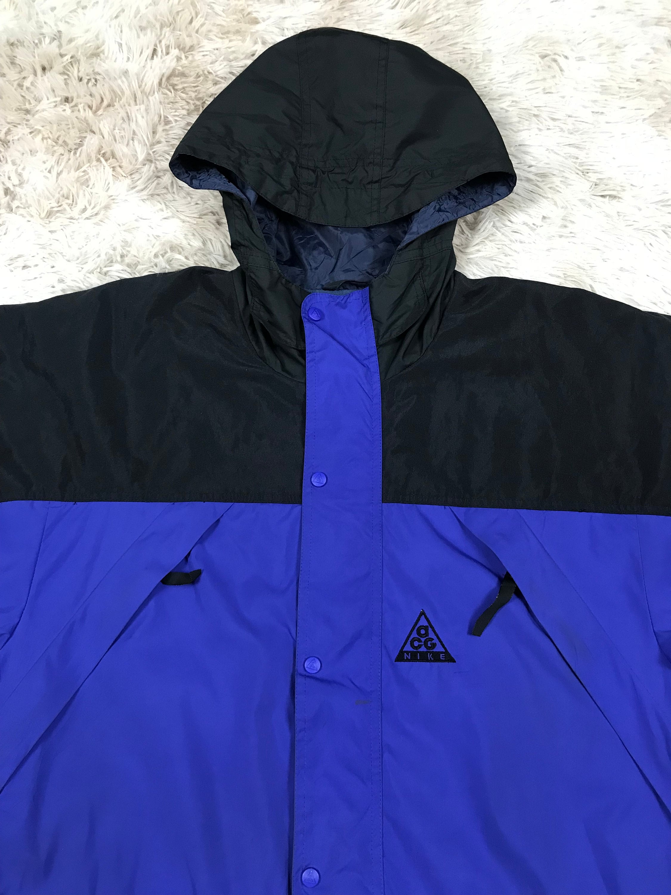 Vintage Nike ACG Full Zip Jacket Hoodie Fleece Lined Black