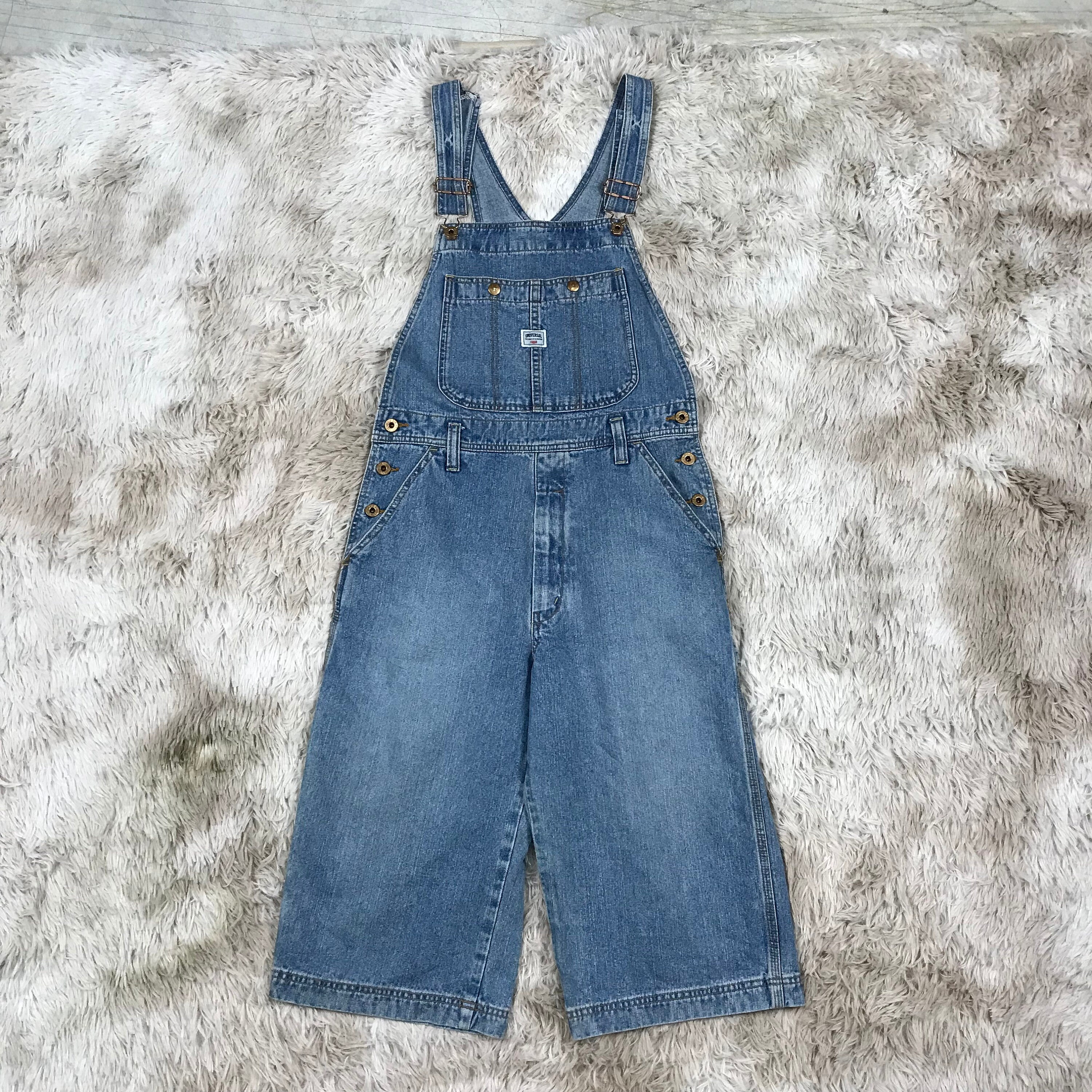 Universal by BIG JOHN Denim Overall Shorts Jorts Jeans Size