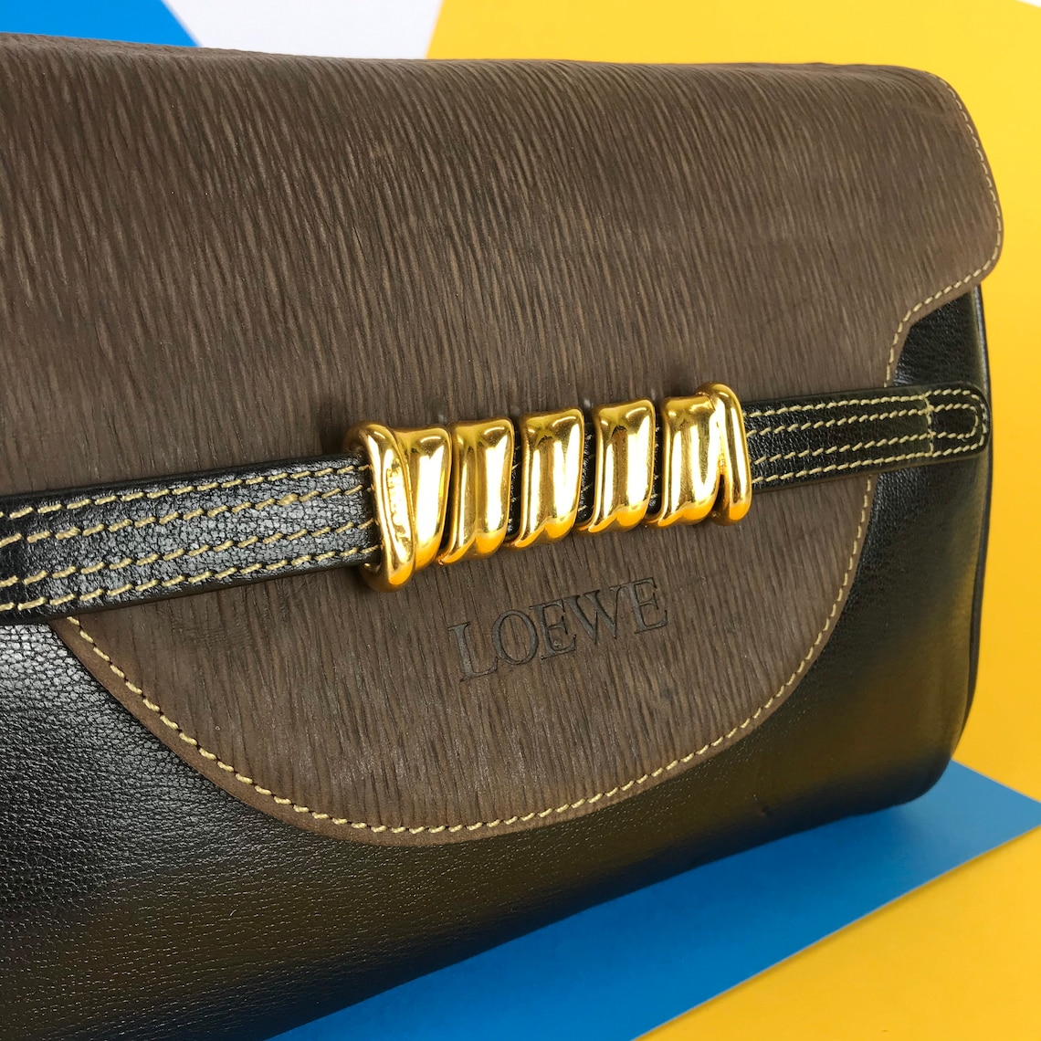 Authentic Vintage LOEWE Clutch Bag Etsy