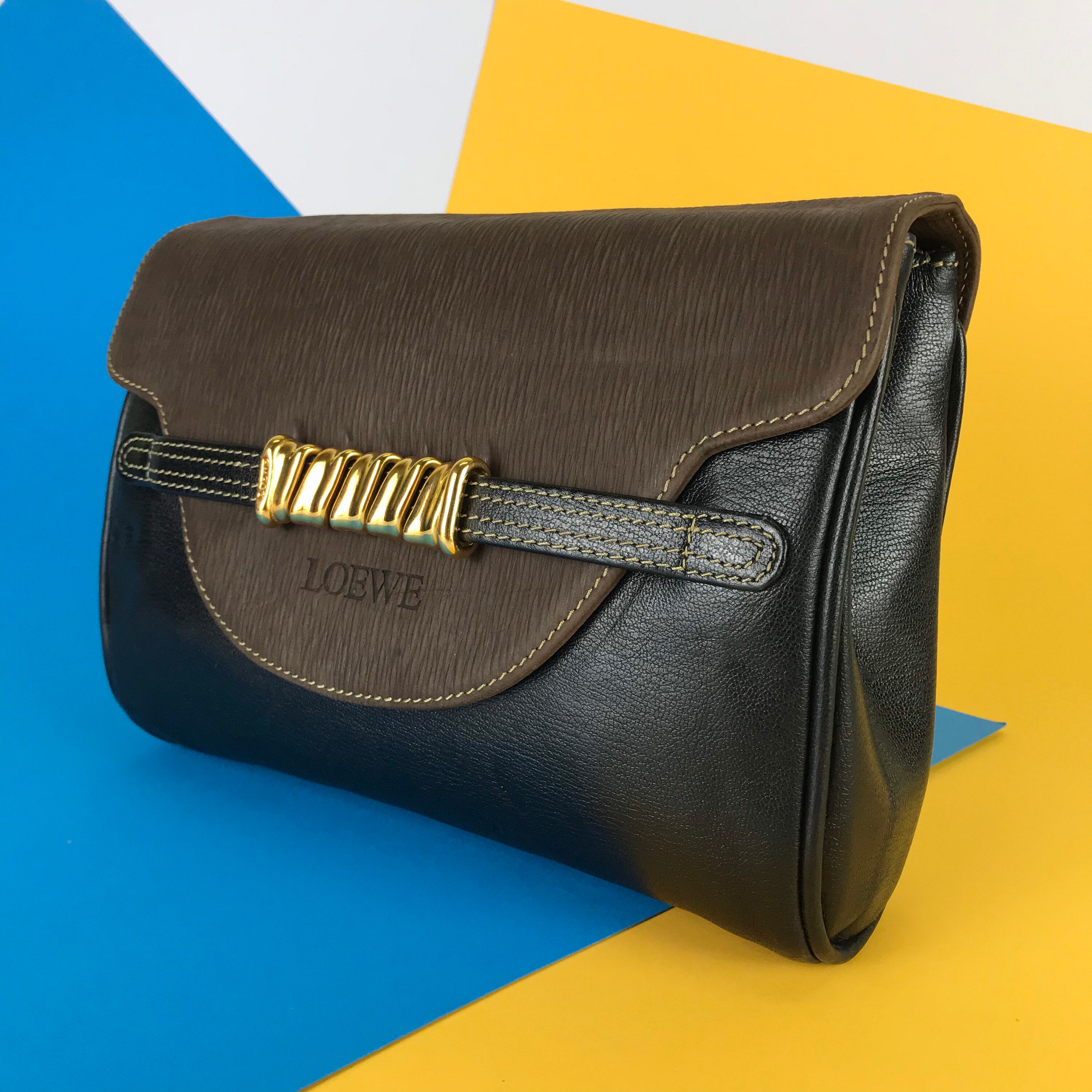 Authentic Vintage LOEWE Clutch Bag Etsy