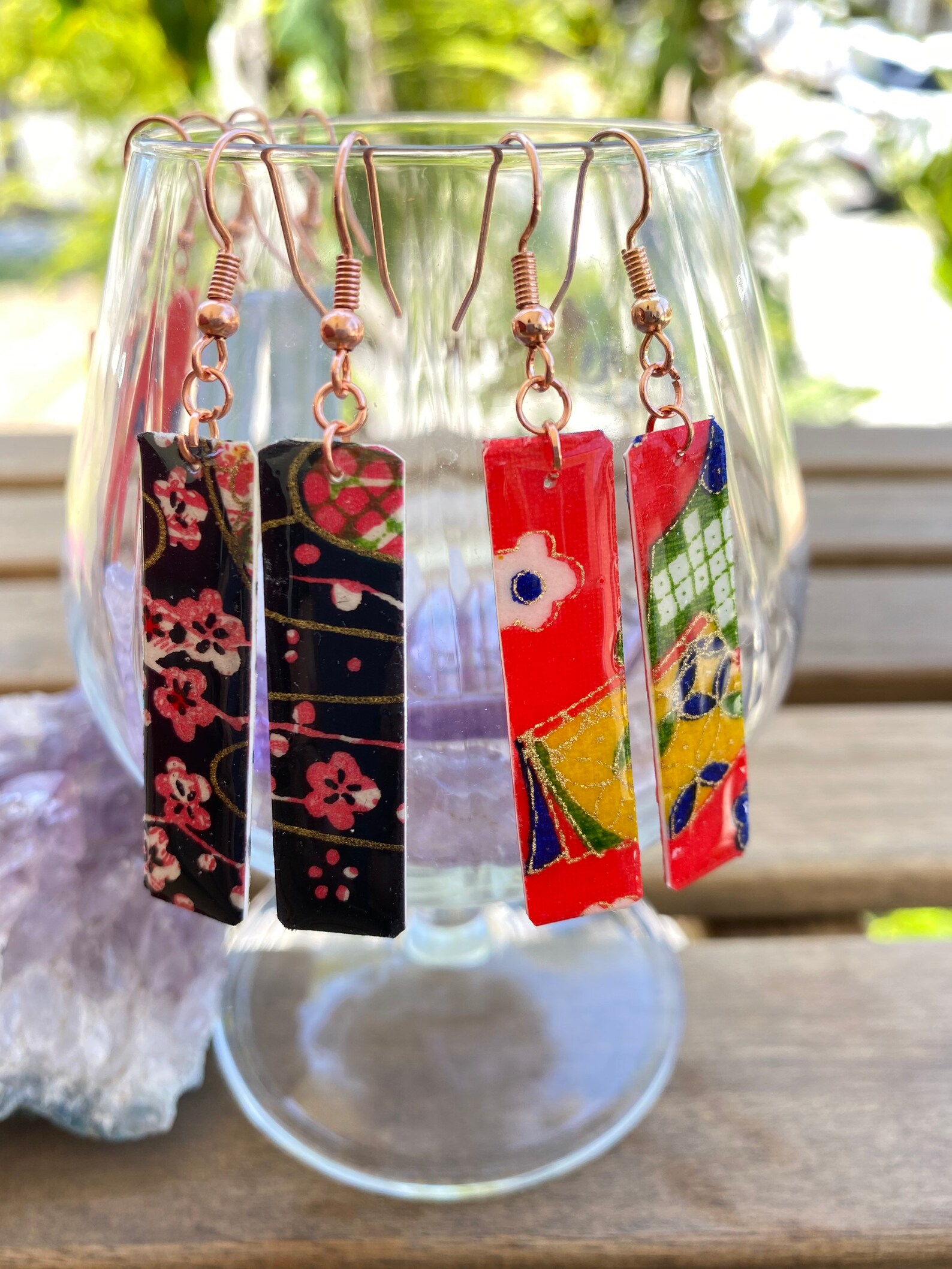 Japanese Style Dangle Earrings Etsy