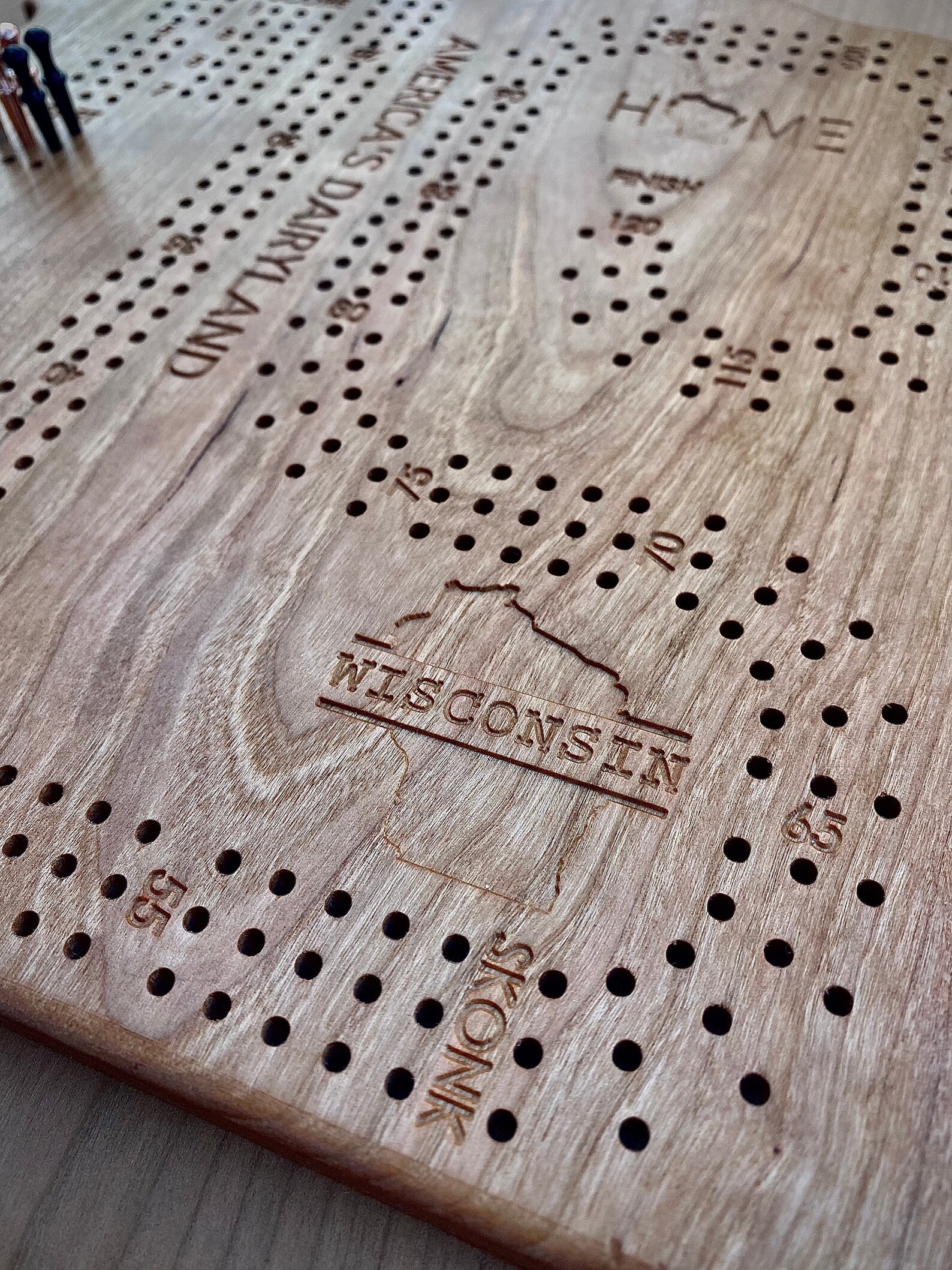 Wisconsin Cribbage Board State Shaped Cribbage Board Etsy