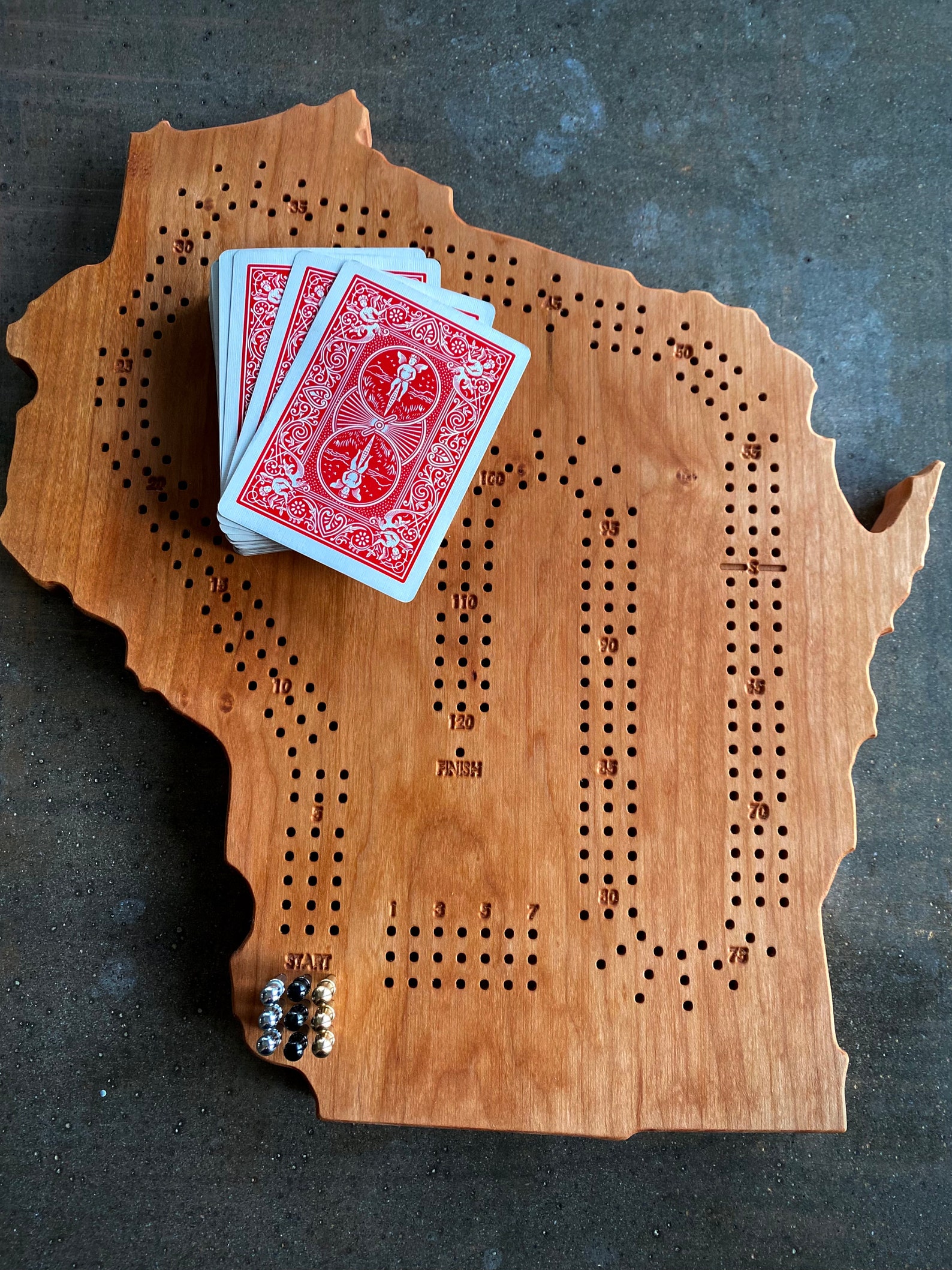 Custom Cribbage Board State Shaped Cribbage Board Made to Etsy