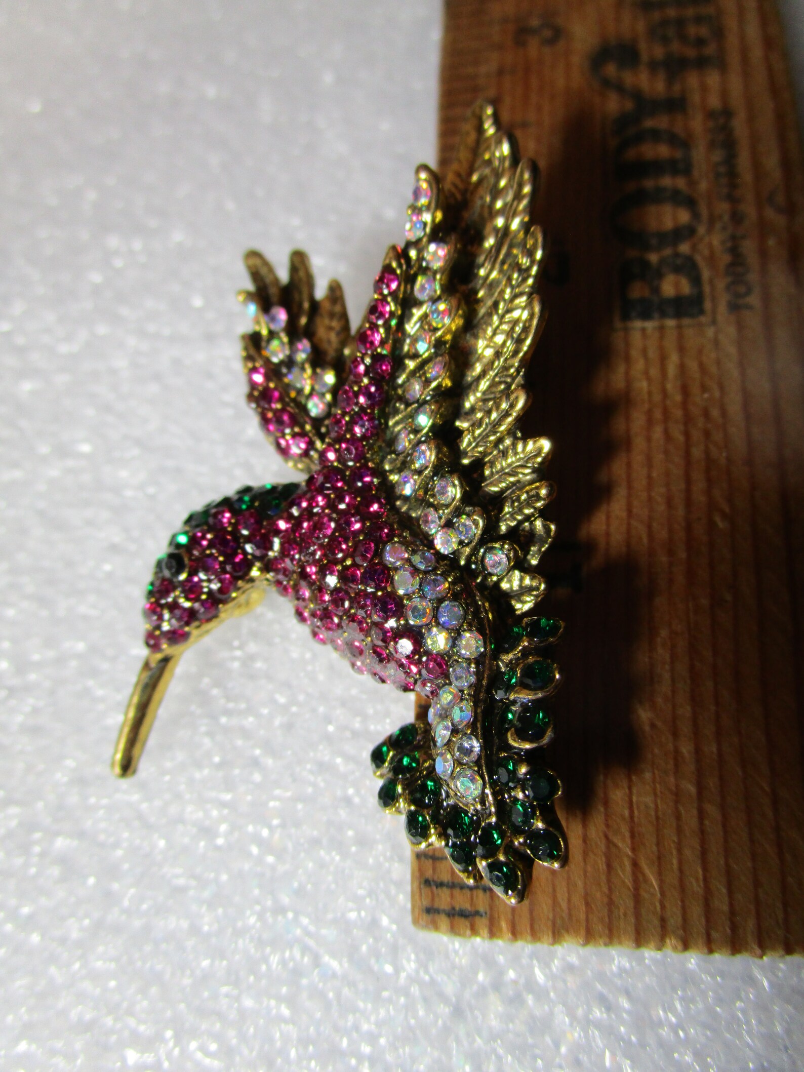 Rhinestone Sparkle Hummingbird pin or brooch Etsy