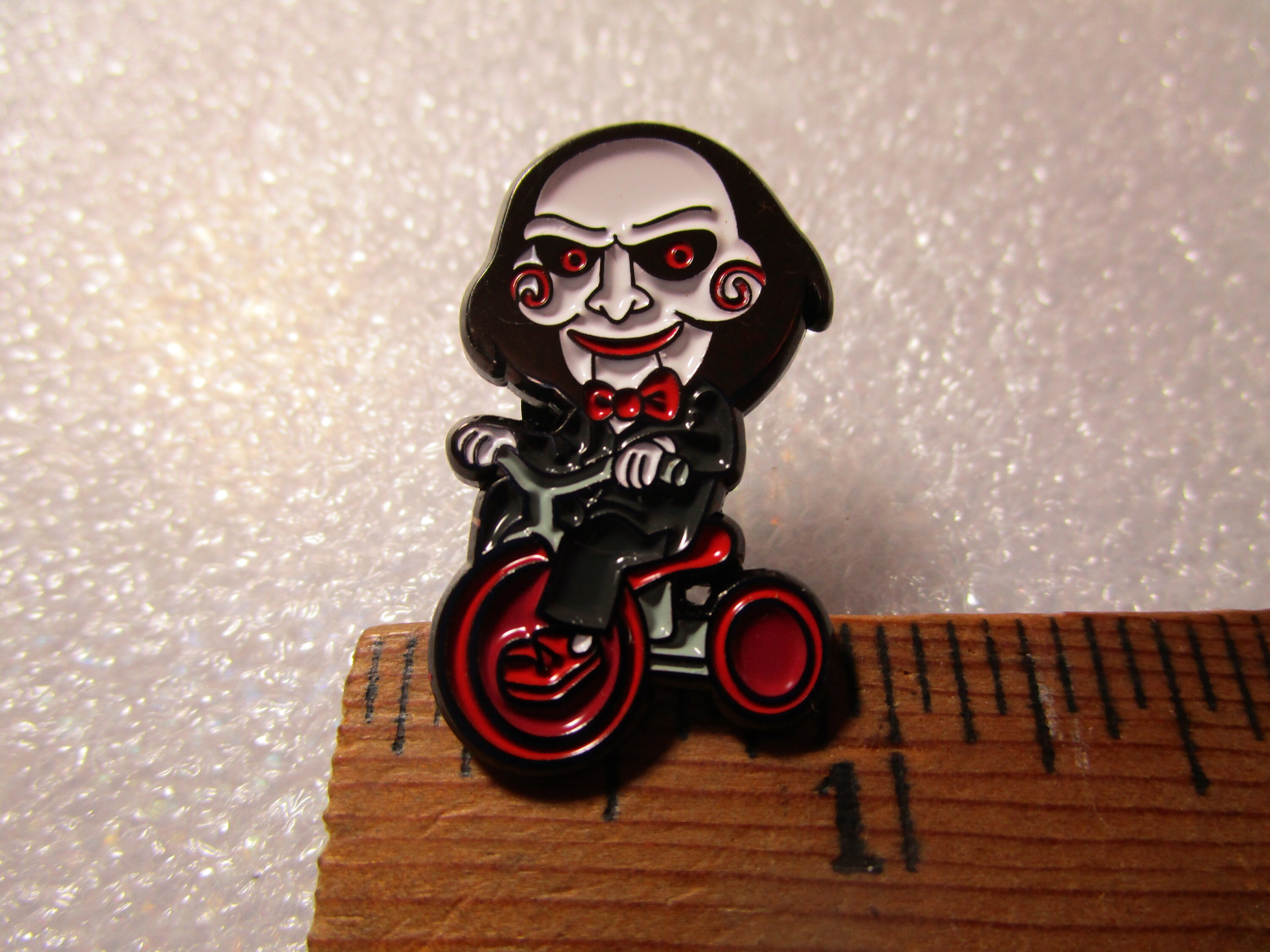 Billy the Puppet Jigsaw Killer on Tricycle Lapel Pin Etsy