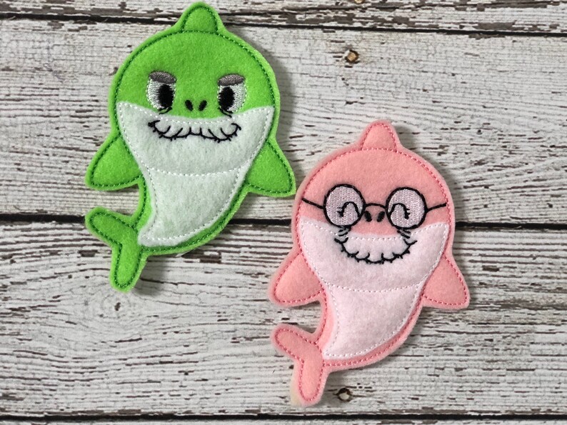 Shark Finger Puppet Set Family Shark Felt Finger Puppets for Etsy