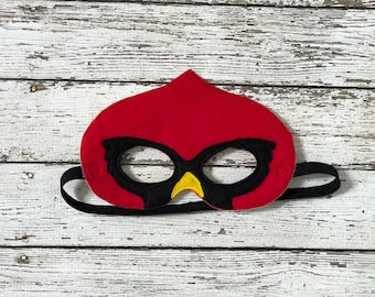 Cardinal Mask Cardinal Costume Halloween Mask Bird Mask Bird Costume Cardinal Party Bird Birthday Party Favor