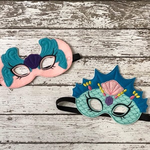 Mermaid Felt Masks Mermaid Mask Mermaid Costume Ocean Costume Mermaid Birthday Party Favor Mermaid Photo Prop Mermaid Book Report Prop