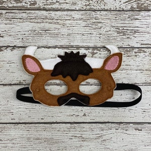 Wildebeest Mask Felt Masks Wildebeest Costumes  Wildebeast Mask Gnu Mask Gnu Costume Halloween Mask Party Favor Birthday Favor Book Report