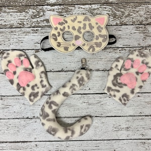 Cheetah Costume Cheetah Mask Cheetah mittens Cheetah Tail Cheetah Cat Costume Sweet Cheetah Halloween Costume Wild Cat Halloween mask