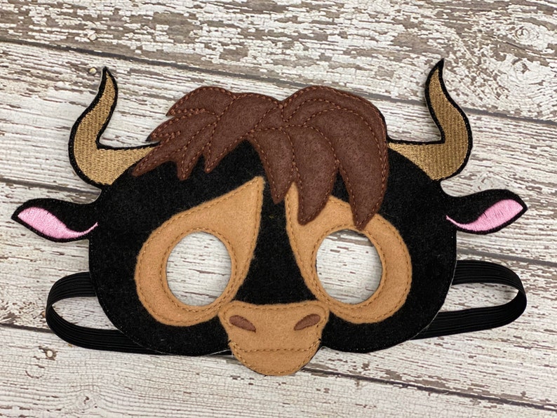 Bull Riding Mask Handcrafted Bull Mask and Tail Set - Ideal for Imagination Play and ...