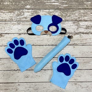 Rover Dog Pretend Play Set - Crafted Mask, Mitts & Tail - Child Size