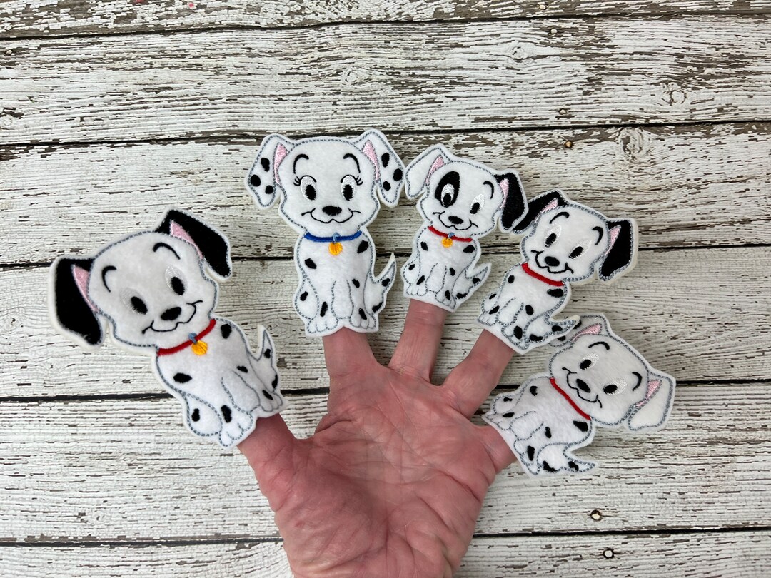 Dalmatian Felt Finger Puppets Dog Finger Puppet Dalmatian Family