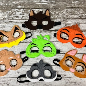 Bad Animal Masks Bad Animal Costumes Snake Mask Shark Mask Tarantula Mask Piranha Mask Halloween Mask Bad Animal Birthday Party Favor