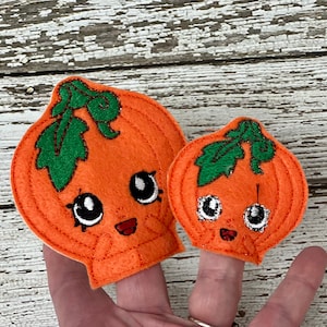 Jack-O-Lantern Finger Puppets Felt Finger Puppet  Halloween Finger Puppets Halloween Storytime Pumpkin Finger Puppets Teacher Gift Preschool