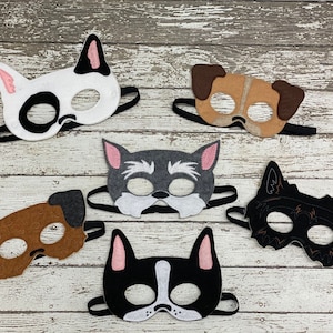 Terrier Dog Masks Terrier Dog Costumes Airedale Mask Bull Terrier Mask Scottish Terrier mask Jack Russell Mask Boston Terrier Mask Favor