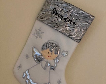 Calze Di Natale Personalizzate, Calza Di Natale Con Nome Ricamato - Foto 8