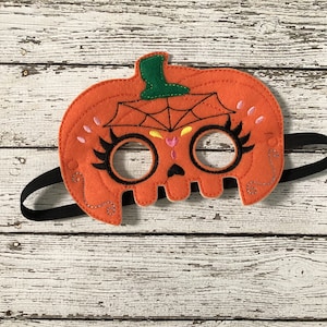 Sugar Skull Jack O Lantern Pumpkin Mask