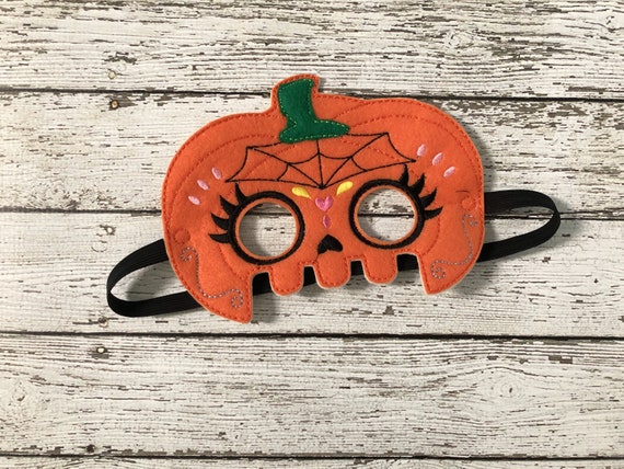 Sugar Skull Jack O Lantern Pumpkin Mask