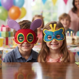 Hungry Caterpillar Felt Mask: Storybook Costume Prop shown in an AI-generated listing photo
