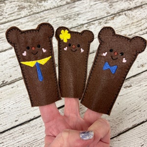 Vingerpoppetjes beer vilten vingerpoppetjes Drie beer familie vingerpoppetjes Dierlijke vingerpoppetjes Storytime vingerpoppetjes leraar cadeau