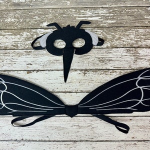 Black Mosquito Mask Mosquito Wings Mosquito Costume Insect Mask Insect Costume Halloween Costume School Play Book Report Prop Pretend Mask