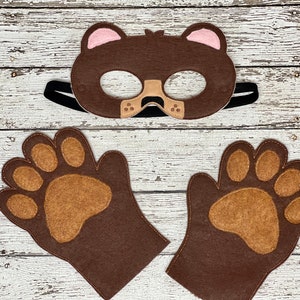 Grizzly Bear Mask Grizzly Bear Costume Halloween Mask Halloween Costume Bear Mask Grizzly Book Report Prop Grizzly Birthday Party Favor