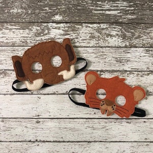 Eiszeit Tier Filzmaske Steinzeit Filz Maske Wollmammut Maske Säbelzahntiger Maske Wollmammut Kostüm Säbelzahntiger Kostüm