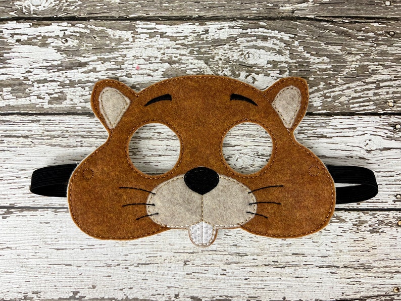 Beaver Mask Beaver Tail Beaver Costume Woodland Animal Mask Felt Mask Kids Masks Gopher Mask Halloween Mask Halloween Costume Party Favor Mask Only