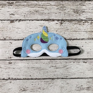 Narwhal Mask Narwhal Costume Sea Life Mask Ocean Animal Mask Narwhale Mask Narwhale Costume Narwhal Birthday Party Favor Halloween Mask