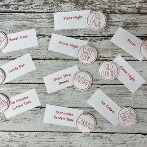 Chore Refrigerator Magnets: Kids Responsibility Chart, 10-Pack