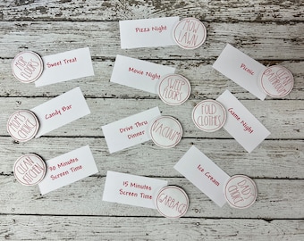 Chore Refrigerator Magnets: Kids Responsibility Chart, 10-Pack